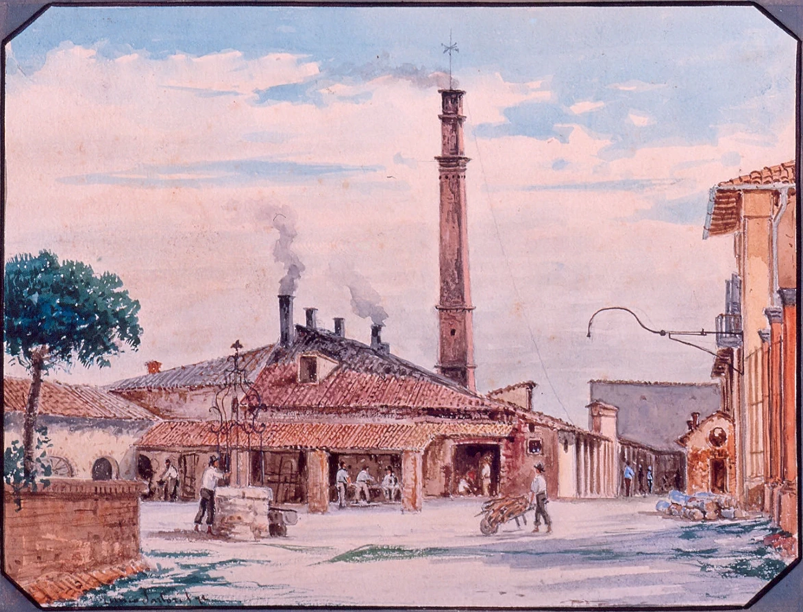 Cortile di una fabbrica - Galleria Nazionale di Parma